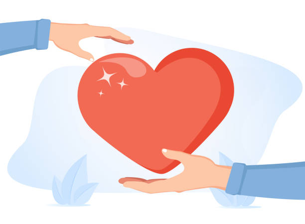 hands holding red heart, health care, love, organ donation, mindfulness, wellbeing, family insurance and CSR concept. hands holding red heart, health care, love, organ donation, mindfulness, wellbeing, family insurance and CSR concept, world heart day, world health day, National Organ Donor Day, praying concept earth first aid stock illustrations
