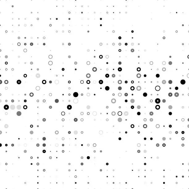 Vector illustration of Circles in matrix pattern, most are missing