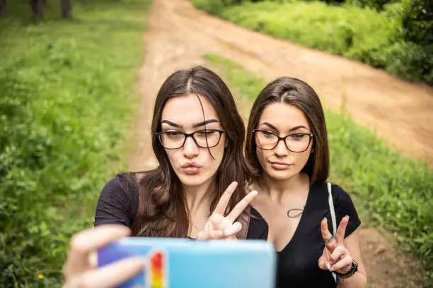 Photo of LGBT lesbian couple love moments of happiness concept.