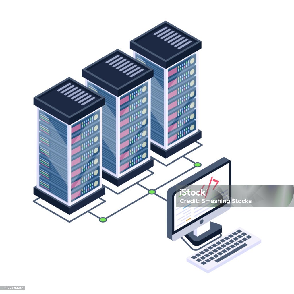 Database In Computer Network Database Network Stock Illustration - Download Image Now - Data, Data ...
