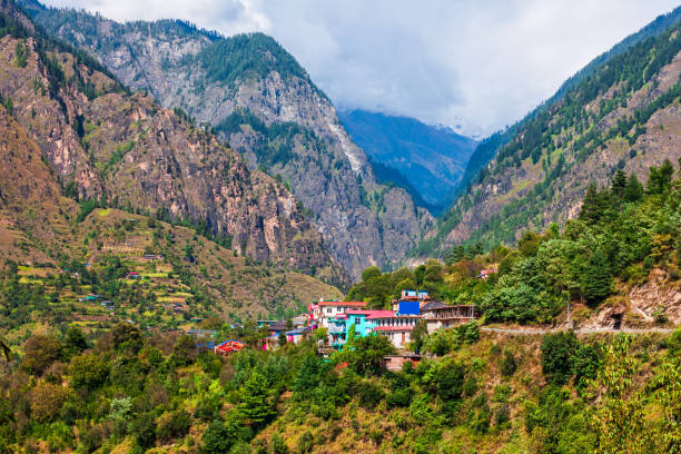istock Himalaya mountains panoramic landscape, India 1322194609