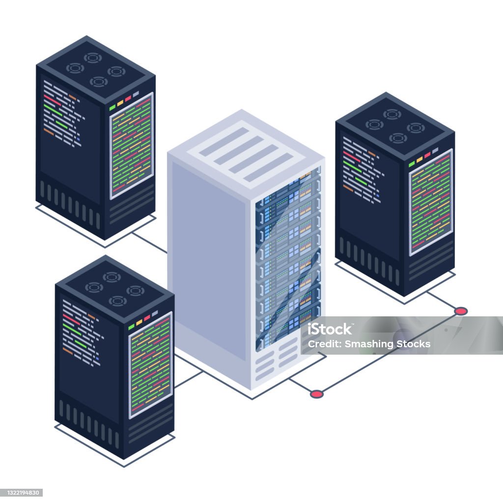 Database In Computer Network Database Network Stock Illustration - Download Image Now - Data, Data ...