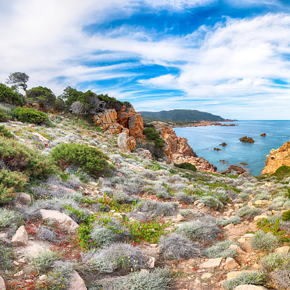 Fantastic view of popular travel destination Costa Paradiso. Picturesque landcape of Mediterranean sea. Location:  Costa Paradiso, Province of Sassari, Sardinia, Italy, Europe
