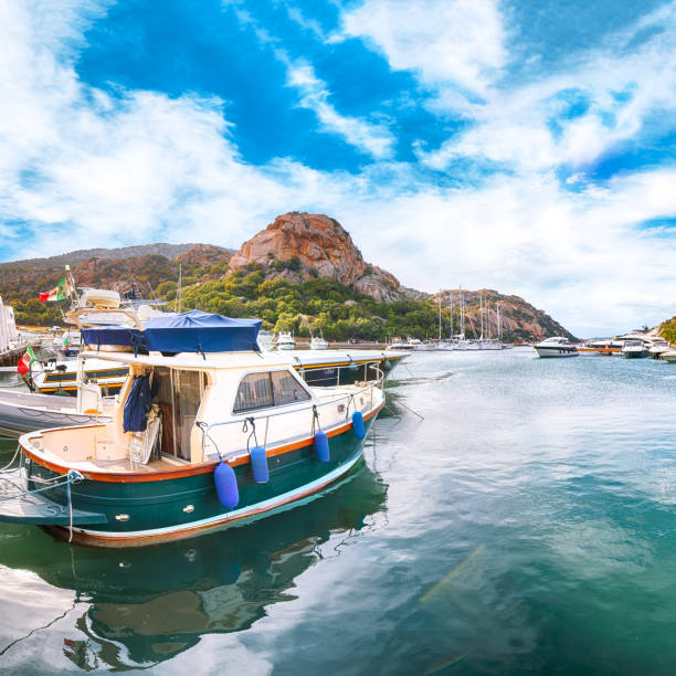 Porto Cervo, Sardinia. Selective focus with increase of saturation.