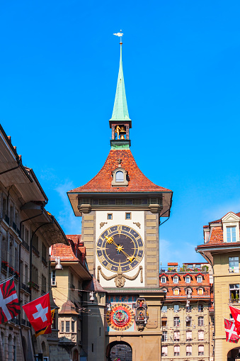 Zytglogge is a landmark medieval clock tower in Bern city in Switzerland