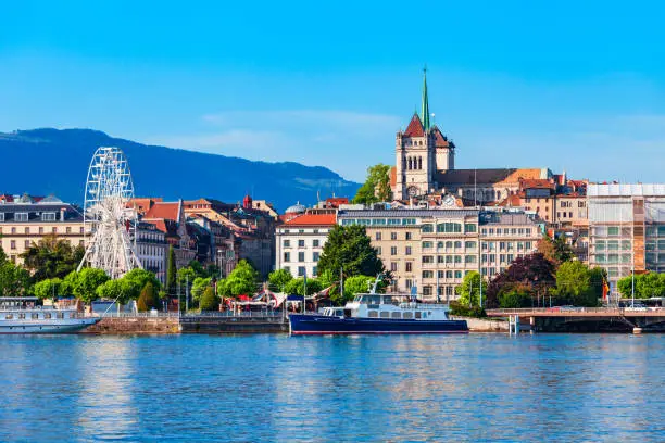 Photo of Geneva panoramic view in Switzerland