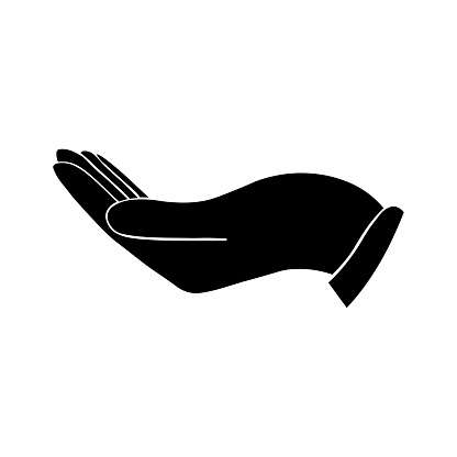 hand icon care and save symbol, give alms, web icon. vector design