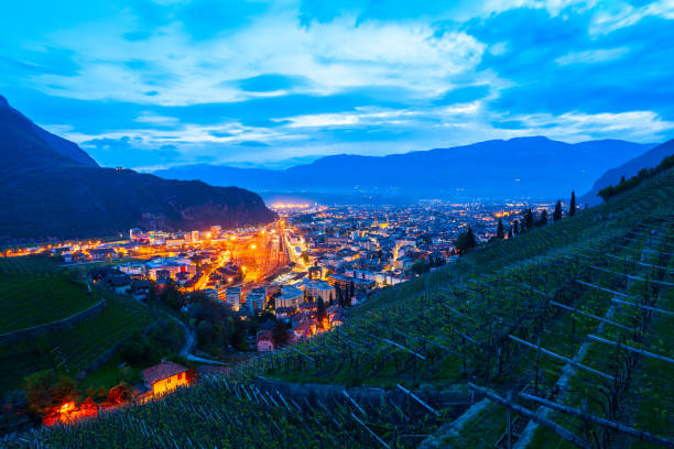 Bolzano aerial panoramic view. Bolzano is the capital city of the South Tyrol province in northern Italy.