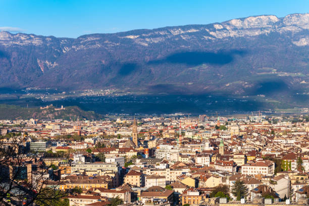 istock Bolzano aerial panoramic view, Italy 1322203444