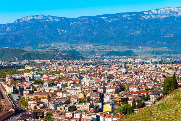 istock Bolzano aerial panoramic view, Italy 1322203448
