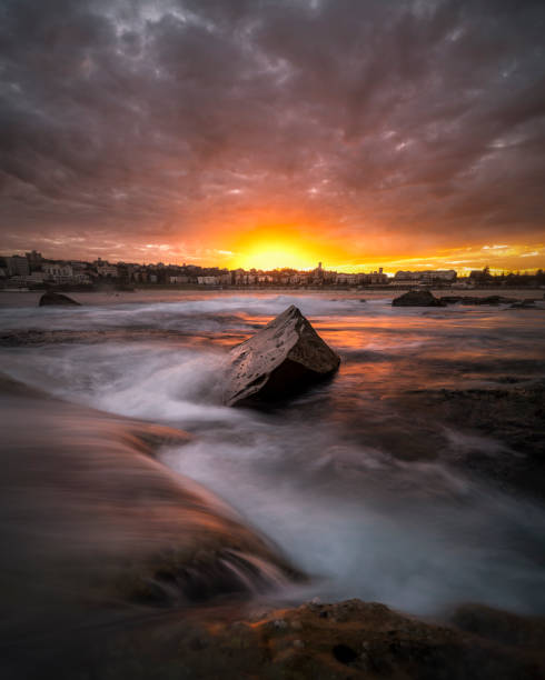 Bondi Beach at sunset, Sydney Australia