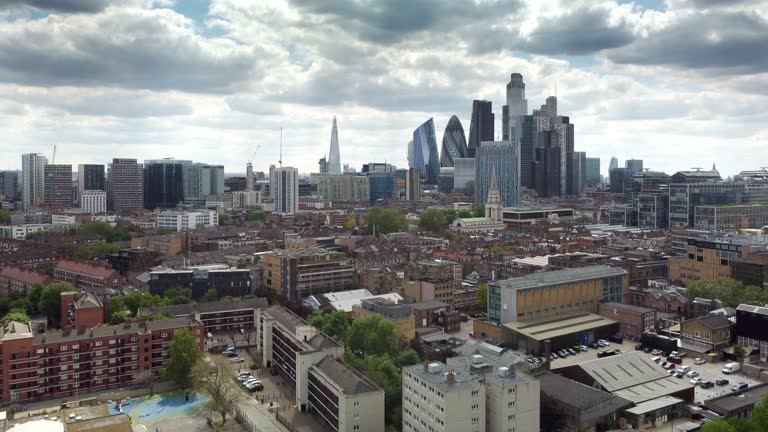 London, Allen gardens Tower Hamlets from a high angle view