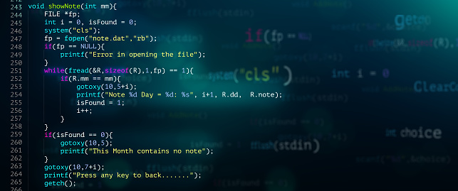 Abstract Modern Tech Of Programming Code Screen Developer Stock Photo ...