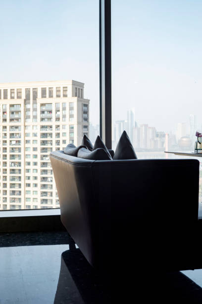 istock Facade of modern building outside floor-to-ceiling windows 1322221590