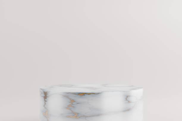 istock 3d render of empty stand step design for product display, abstract minimal concept, blank space, simple clean design, luxury minimalist mockup 1322221688