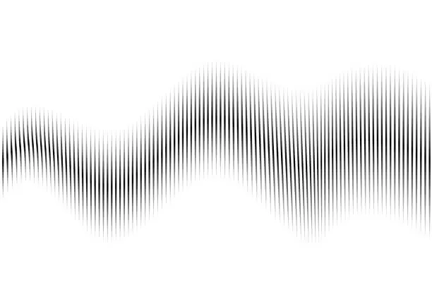 Vector illustration of wave vibration
