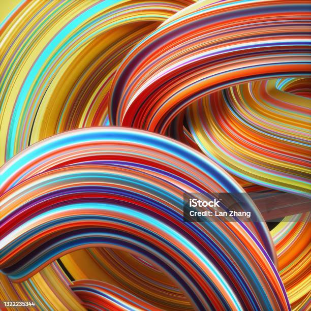 Color Line Abstract Background Stock Photo - Download Image Now - Abstract, Art, Three Dimensional