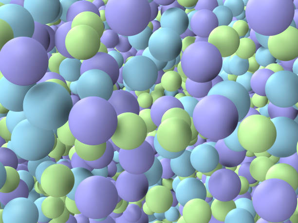 istock Lots of dense pale blue bubbles. 3D rendering. 1322239174
