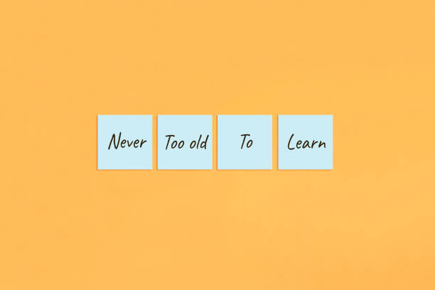 istock Motivational quote Never too old to learn 1322244743
