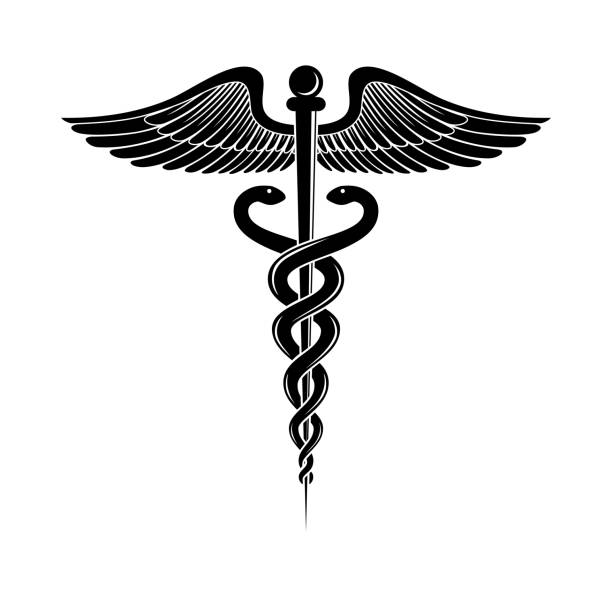 medical caduceus symbol design illustration - 醫療標誌 幅插畫檔、美工圖案、卡通及圖標