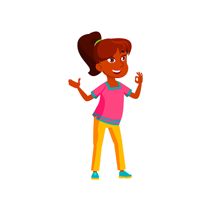 Happy Mexican Girl Approving Idea Cartoon Vector Stock Illustration -  Download Image Now - Back Lit, Barefoot, Education - iStock