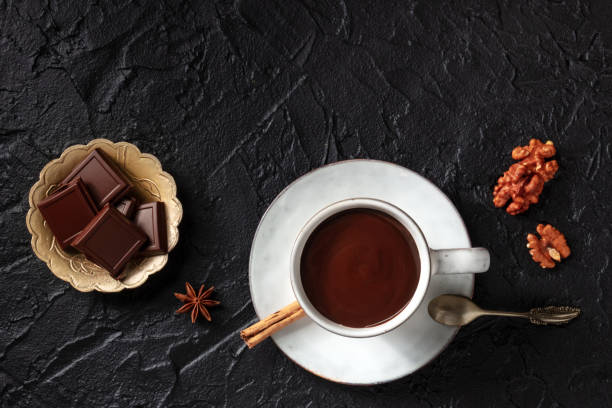 istock Hot chocolate with spices, shot from above with copy space 1322248891