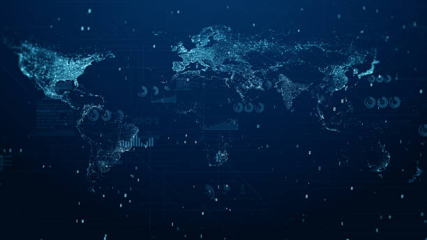 istock HUD and digital cyberspace with charts and Technology digital data global network connections background concept. 3d rendering 1322249923