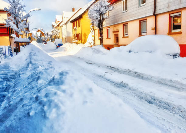 istock Small Snowcovered Town in the German Alps 1322250103