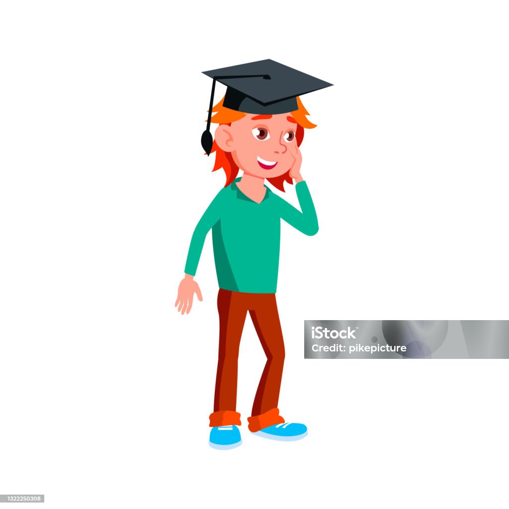 Ilustración de Colegial Inteligente Celebra El Vector De Dibujos Animados De Graduación y más Vectores Libres de Derechos de 6-7 años - iStock Ilustración de Colegial Inteligente Celebra El Vector De Dibujos Animados De Graduación y más Vectores Libres de Derechos de 6-7 años - iStock