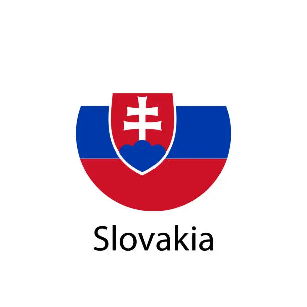 Vector illustration of Flag of Slovakia