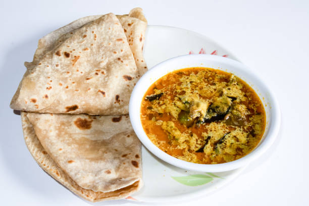 istock Wheat flour chapati and delicious curry 1322262233