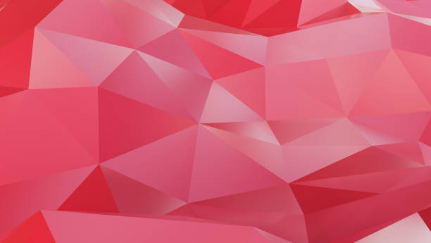 istock Abstract plexus red geometric shapes texture and background.,3d model and illustration. 1322263684