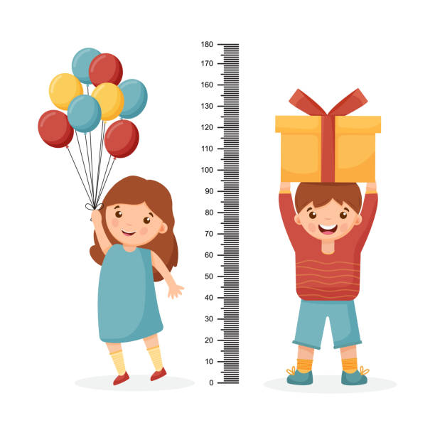 Kids Meter Wall With A Cute Cartoon Boy Girl And Measuring Ruler Vector  Illustration Of An Boy And Girl Isolated Background Vector Illustration  Stock Illustration - Download Image Now - iStock