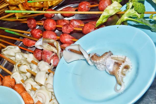 Seafood hot pot dish