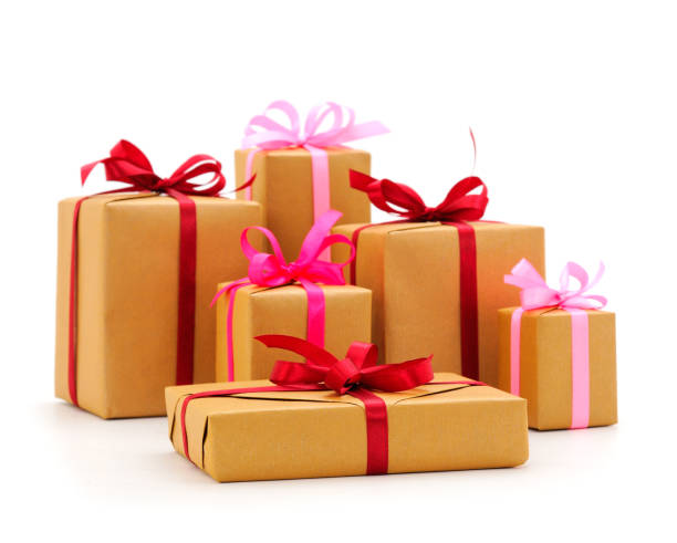 istock Gift boxes, gifts on a white background isolated. 1322275628