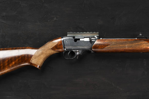 istock Smoothbore hunting gun on black background close up 1322277515