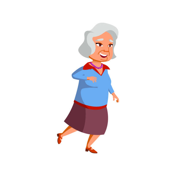 Ilustración de Mujer Bonita Senior Corriendo En El Vector De Dibujos Animados Del Festival y más Vectores Libres de Derechos de Abuela - iStock Ilustración de Mujer Bonita Senior Corriendo En El Vector De Dibujos Animados Del Festival y más Vectores Libres de Derechos de Abuela - iStock