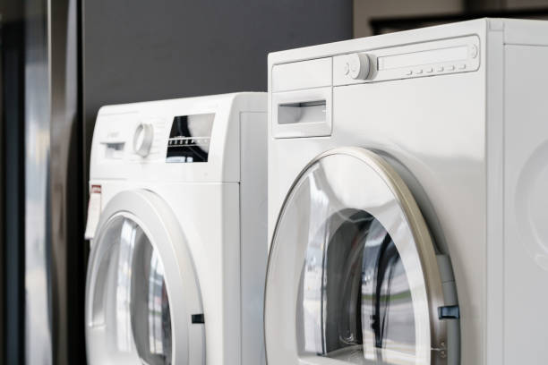 istock New washing machine in a home appliances store 1322280411