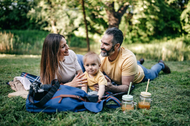Family outdoor picnic