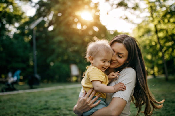 istock Mother playing with her baby 1322281481