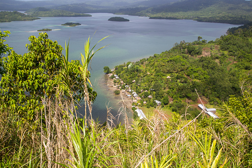 Marovo Island, Solomon Islands - June 18, 2015: Small village located on Marovo Island