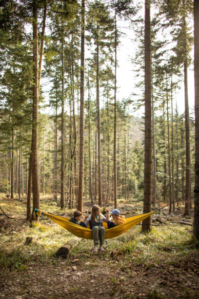 istock Family resting in a hammock 1322288302