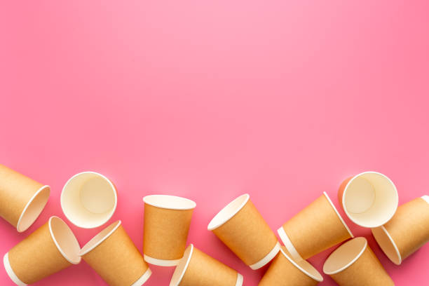 istock Take away coffee paper cups. Coffee to go background 1322288450