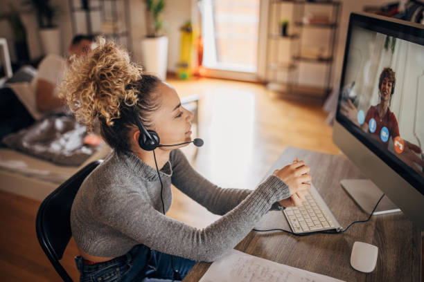 istock Woman on video call 1322289685