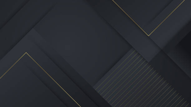 istock Abstract black and gold luxury background for presentation background. Black Business Paper with Gold Lines. Golden Silver Polygon Poster. Royal Premium Geo Frame. Abstract Polygonal Sparkle Cover 1322289768