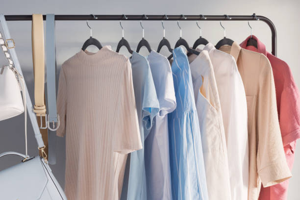 istock light colored womens summer clothes on  hanger 1322292365