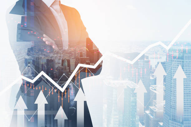 istock Confident businessman trader in crossed arms pose. Pondering how 1322295332