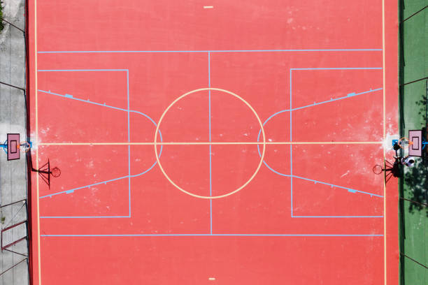 istock Basketball court as seen from above 1322302245
