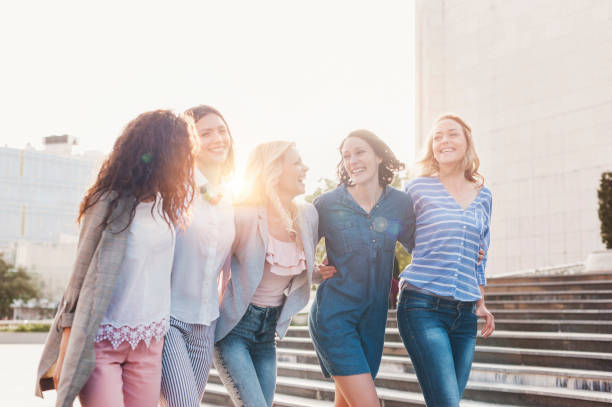 istock Girlfriends hanging out in the city 1322303613