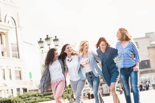 istock Girlfriends hanging out in the city 1322304277